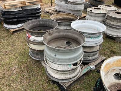 22.5X8.25 Hub Pilot Steel Wheels, Â Qty (8)