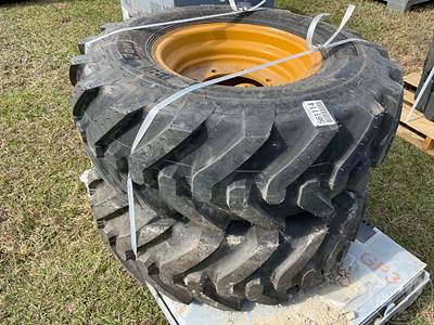 CAT Front Backhoe Loader Tires, 540/80/18 Tire & Rim, QTY (2)
