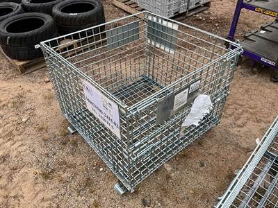 Metal Storage Crate, 32" L X 32"W X 22" H