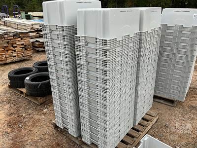 QTY Of Plastic Storage Bins, 23" L X 15" W X 12" H