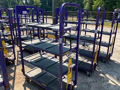 69"X47" Towable 4 Shelf Storage Rack