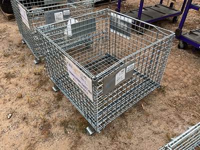 Metal Storage Crate, 32" L X 32"W X 22" H
