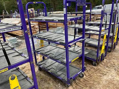 Portable 4-SHELF Storage Rack, 270 LB Tare Weight, 47" L X 22" W X 64" H