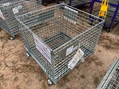 Metal Storage Crate, 32" L X 32"W X 22" H