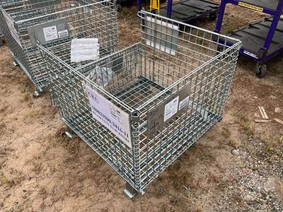 Metal Storage Crate, 32" L X 32"W X 22" H