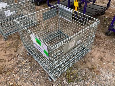 Metal Storage Crate, 32" L X 32"W X 22" H