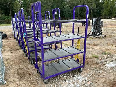 Portable 4-SHELF Storage Rack, 270 LB Tare Weight, 47" L X 22" W X 64" H