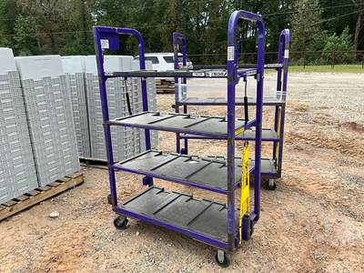 Portable 4-SHELF Storage Rack, 270 LB Tare Weight, 47" L X 22" W X 64" H