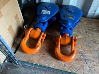 Snatch Block, QRT (2) Snatch Block With Swivel Hook 15 Ton