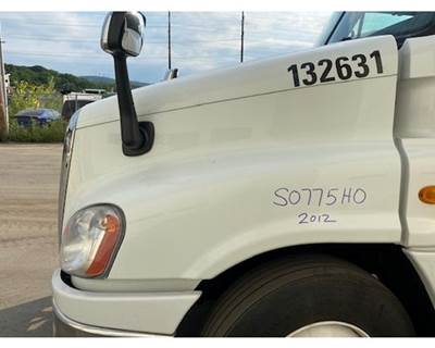 Used 2012 Freightliner Cascadia Hood Assembly, White, with Grille Headlights and Mirrors