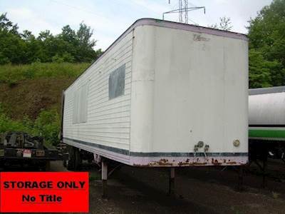 Brown 40x96 Tandem Axle Steel Storage Trailer