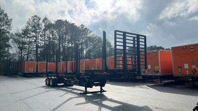 Pitts LP40-4L 40 ft Log Trailer - Air Ride Suspension