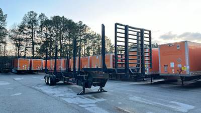 Pitts LP40-4L 40 ft Log Trailer - Spring Suspension