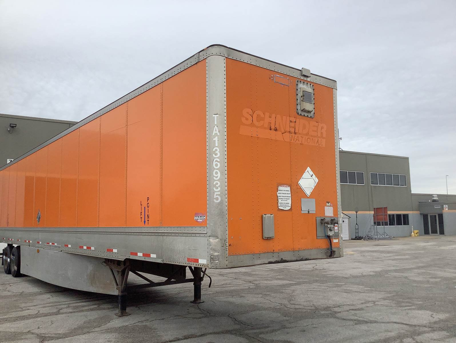 2012 Wabash 53 ft Dry Van Trailer Swing Door, Spring For Sale Edwardsville, IL Schneider