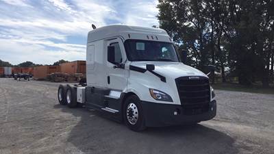 Freightliner Cascadia Sleeper Semi Truck - 72" Extra-Tall Roof, Detroit, Automatic, Battery Powered HVAC with Optimized Idle