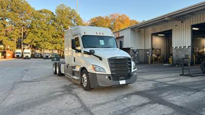 Freightliner Cascadia Sleeper Semi Truck - 72" Extra-Tall Roof, Detroit, Automatic, Battery Powered HVAC with Optimized Idle