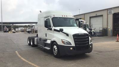 Freightliner Cascadia Sleeper Semi Truck - 72" Extra-Tall Roof, Detroit, Automatic, Battery Powered HVAC with Optimized Idle