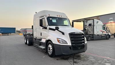 Freightliner Cascadia Sleeper Semi Truck - 72" Extra-Tall Roof, Detroit, Automatic, Battery Powered HVAC with Optimized Idle
