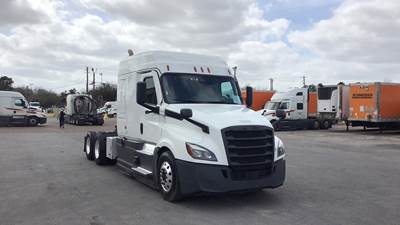 Freightliner Cascadia Sleeper Semi Truck - 72" Extra-Tall Roof, Detroit, Automatic, Battery Powered HVAC with Optimized Idle