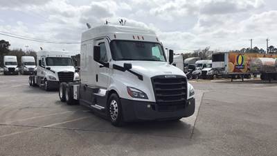 Freightliner Cascadia Sleeper Semi Truck - 72" Extra-Tall Roof, Detroit, Automatic, Battery Powered HVAC with Optimized Idle