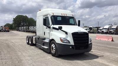 Freightliner Cascadia Sleeper Semi Truck - 72" Extra-Tall Roof, Detroit, Automatic, Battery Powered HVAC with Optimized Idle