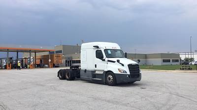 Freightliner Cascadia Sleeper Semi Truck - 72" Extra-Tall Roof, Detroit, Automatic, Battery Powered HVAC with Optimized Idle, MirrorEye