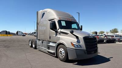 Freightliner Cascadia Sleeper Semi Truck - 72" Raised Roof, Detroit, Automatic, Battery Powered HVAC with Optimized Idle