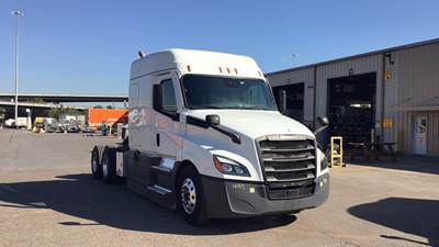Freightliner Cascadia Sleeper Semi Truck - 72" Extra-Tall Roof, Detroit, Automatic, Battery Powered HVAC with Optimized Idle