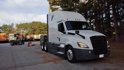 Freightliner Cascadia Sleeper Semi Truck - 72" Raised Roof, Detroit, Automatic, Battery Powered HVAC with Optimized Idle