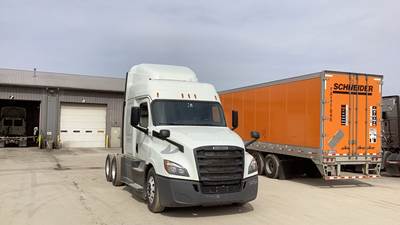 Freightliner Cascadia Sleeper Semi Truck - 48" Extra-Tall Roof, Detroit, Automatic, Optimized Idle