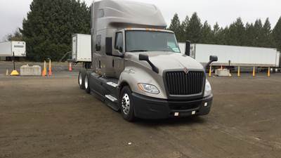 International LT Sleeper Semi Truck - 73" Raised Roof, Cummins, Automatic, Battery Powered HVAC with Optimized Idle