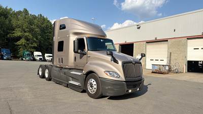 International LT Sleeper Semi Truck - 73" Raised Roof, Cummins, Automatic, Battery Powered HVAC with Optimized Idle