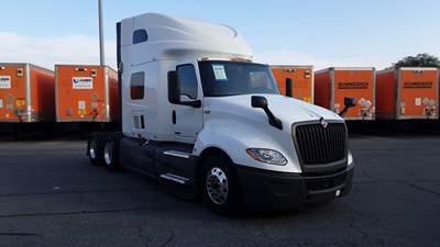 International LT Sleeper Semi Truck - 73" Raised Roof, Cummins, Automatic, Battery Powered HVAC with Optimized Idle