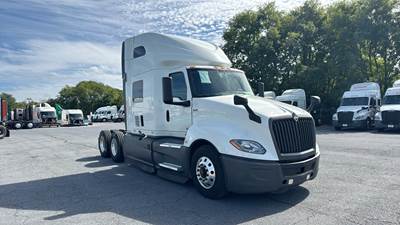 International LT Sleeper Semi Truck - 73" Raised Roof, Cummins, Automatic, Battery Powered HVAC with Optimized Idle