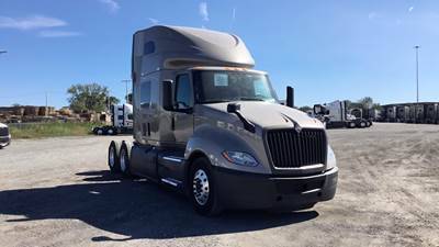 International LT Sleeper Semi Truck - 73" Raised Roof, Cummins, Automatic, Battery Powered HVAC with Optimized Idle