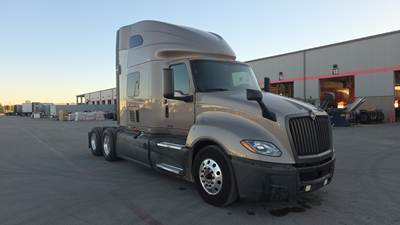 International LT Sleeper Semi Truck - 73" Raised Roof, Cummins, Automatic, Battery Powered HVAC with Optimized Idle