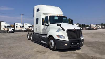 International LT625 Semi Truck - 73" Raised Roof Sleeper, A26, Automatic, Battery Powered HVAC with Optimized Idle