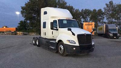 International LT625 Semi Truck - 73" Raised Roof Sleeper, A26, Automatic, Battery Powered HVAC with Optimized Idle