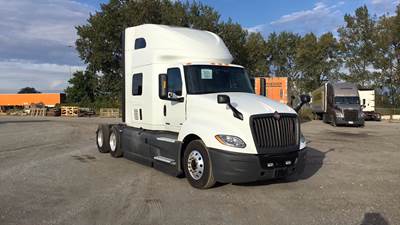 International LT625 Semi Truck - 73" Raised Roof Sleeper, A26, Automatic, Battery Powered HVAC with Optimized Idle
