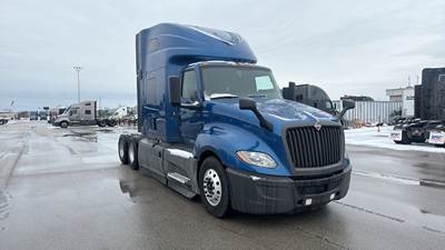 International LT Sleeper Semi Truck - 73" Raised Roof, Cummins, Automatic, Battery Powered HVAC with Optimized Idle