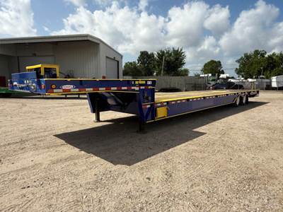 2015 Ledwell 48ft Beavertail Trailer - Wood Floor, Tandem Axle, Hydraulic Winch, Tire Inflation System, 17.5 Tires