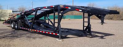 2017 Infinity Trailers 5 Car Hauler Trailer - 12,000 lb Axles, Steel Floor, Tandem Axle, Toolbox, 17.5 Tires
