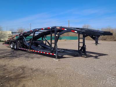 2017 Infinity Trailers 5 Car Hauler Trailer - 15,000 lb Axles, Steel Floor, Tandem Axle, Toolbox, 17.5 Tires