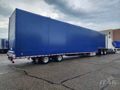 2026 Dorsey 48ft Conestoga Drop Deck Trailer - Combo, Aluminum Floor, Rear Sliding Axle, Chain Pop-Ups, Lift Axle, 17.5 Tires