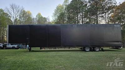 2020 Manac 53ft Conestoga Step Deck Trailer - All Aluminum, Aluminum Floor, Tandem Sliding Axles, Front Man Door, Toolbox, 119-Inch Inside Height