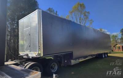 2020 Manac 53ft Conestoga Step Deck Trailer - All Aluminum, Aluminum Floor, Tandem Sliding Axles, Front Man Door, Toolbox, 119-Inch Inside Height