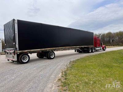 2014 Reitnouer 48ft Conestoga Flatbed Trailer - 98-inch Inside Height, All Aluminum, Aluminum Floor, Front Sliding Axle, Conestoga Kit