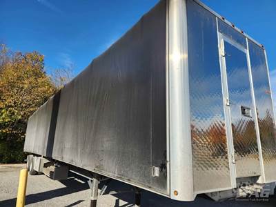 2016 Transcraft 53ft Curtain Side Trailer - 98-inch Inside Height, Combo, Aluminum Floor, Rear Sliding Axle, Toolbox, Dunnage Rack