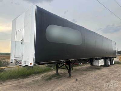 2019 Transcraft 53ft Conestoga Flatbed Trailer - Combo, Aluminum Floor, Rear Sliding Axle, Toolbox, Front Man Door