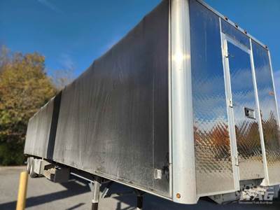 2016 Transcraft 53ft Curtain Side Trailer - 98-inch Inside Height, Combo, Aluminum Floor, Rear Sliding Axle, Toolbox, Dunnage Rack